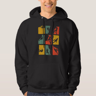 Retro Rock Climber Vintage Climbing Mountains Clim Hoodie