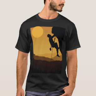 Retro Rock Climbing Bouldering 80s Mountain Rock C T-Shirt