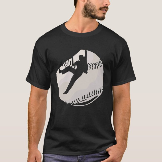 Retro Rock Climbing Bouldering Distressed Baseball T-Shirt (Front)