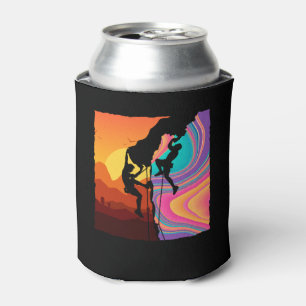 Retro Rock Climbing Bouldering Wall Climber Can Cooler