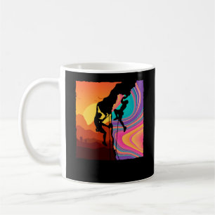 Retro Rock Climbing Bouldering Wall Climber Coffee Mug