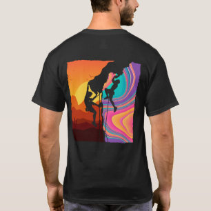 Retro Rock Climbing Bouldering Wall Climber T-Shirt