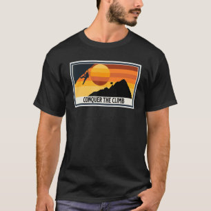 Retro Rock Climbing   Conquer The Climb For Men Bo T-Shirt