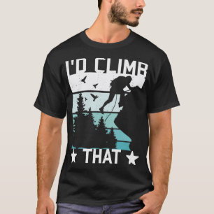 Retro Rock Climbing Id Climb That Vintage Boulderi T-Shirt