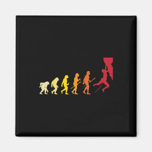 Retro Rock Climbing - Vintage Boulderer Climber Sp Magnet