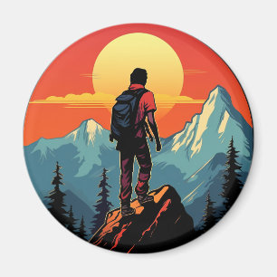 Retro Rock Climbing Vintage Climber Gift Magnet