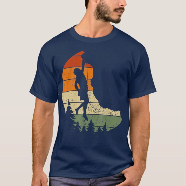 Retro Rock Climbing Vintage Climber T-Shirt (Front)