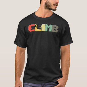 Retro Rock Climbing Vintage Mountaineer Climb Cli T-Shirt