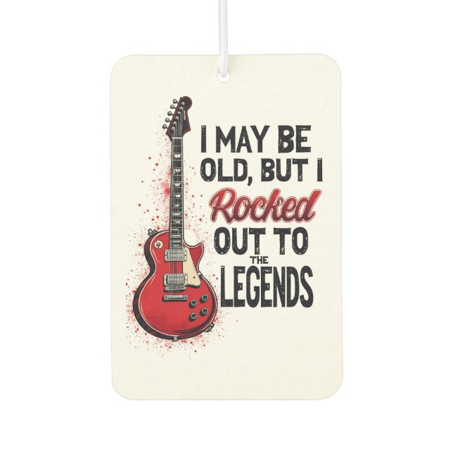 Retro Rock Guitar Classic Music Nostalgia Design Car Air Freshener (Front)