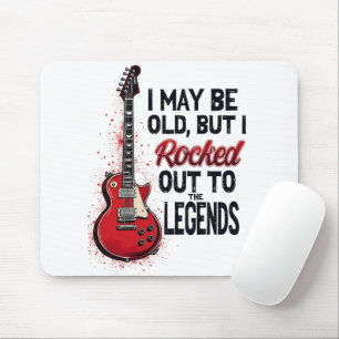 Retro Rock Guitar Classic Music Nostalgia Design Mouse Mat