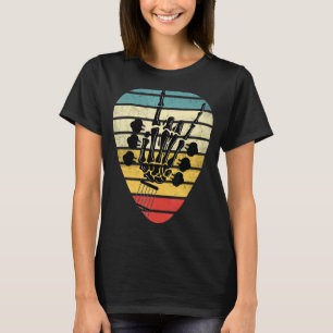 Retro Rock & Roll Skeleton Vintage Guitar Music T-Shirt