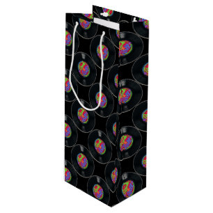 Retro Rock & Roll Vinyl Wine Gift Bag