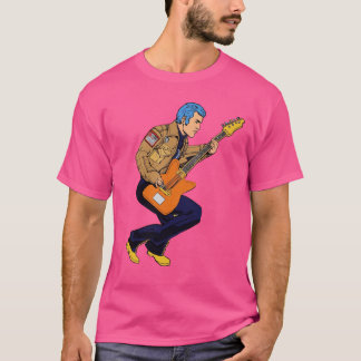 Retro Rock T-Shirt Guitarist Design Shirt