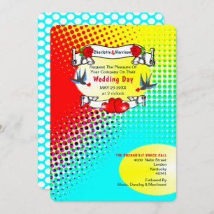 Retro Rockabilly Wedding Invitation