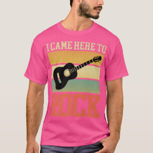 Retro rocker saying rock music guitar Guitarist fe T-Shirt