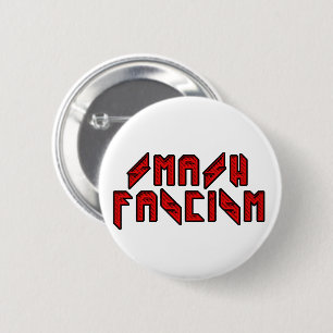 Retro Rocker - Smash Fascism 6 Cm Round Badge