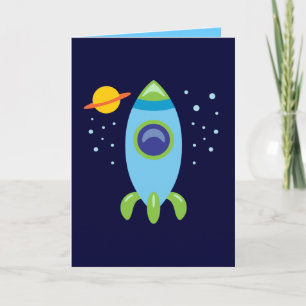 Retro Rocket Card