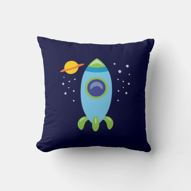 Retro Rocket Cushion (Front)