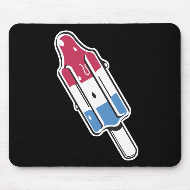 retro rocket ice pop mouse mat (Front)