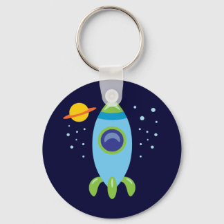 Retro Rocket Key Ring