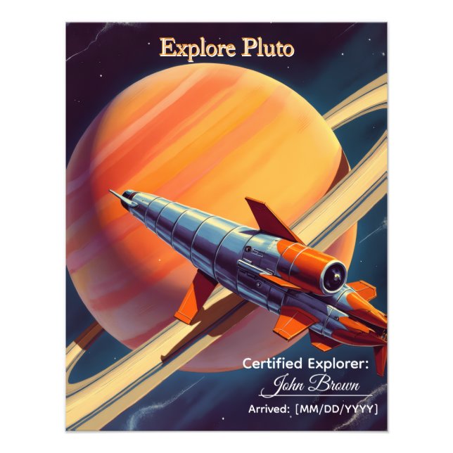 Retro Rocket Launch Poster - Vintage Space Age  (Front)