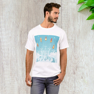 Retro Rocket Ship Launch Futuristic Space Art T-Shirt