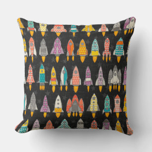 retro rockets graphite cushion