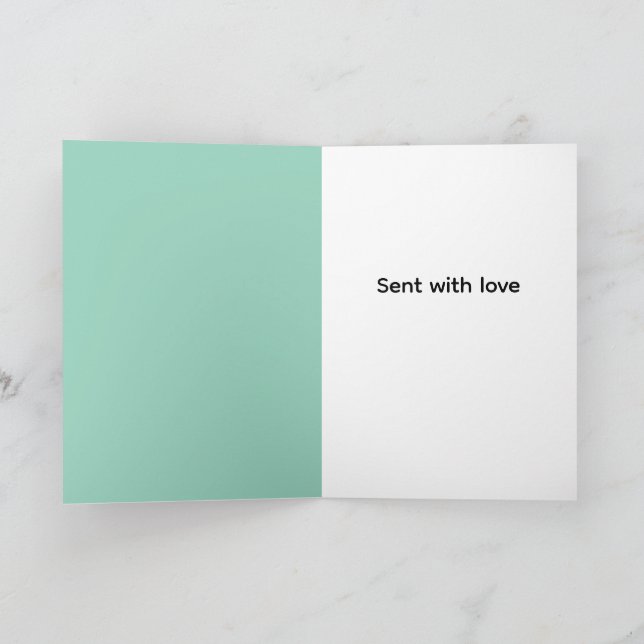 Retro rockin rabbit greeting  card (Inside)