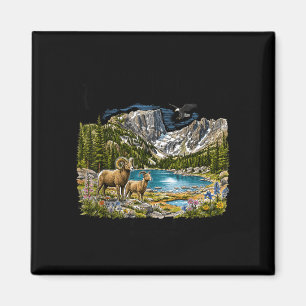 Retro rocky mountains vintage 90s colorado magnet