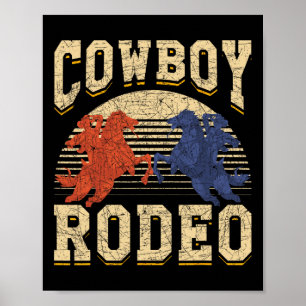Retro Rodeo Texas Western Equestrian Horseback Rid Poster