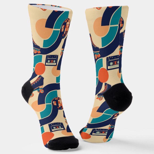 Retro Roller Disco Socks (Angled)