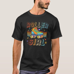 Retro Roller Girl Skates Retro 70S 80S Roller Skat T-Shirt