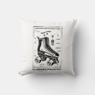 Retro Roller Skate T-Shirt Cushion