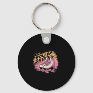 Retro Roller Skates - 80s Vibes Sticker2 Key Ring