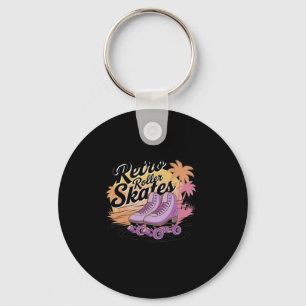 Retro Roller Skates - 80s Vibes Sticker8  Key Ring