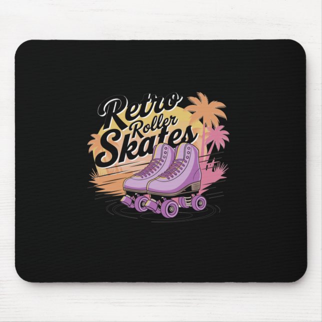 Retro Roller Skates - 80s Vibes Sticker8  Mouse Mat (Front)