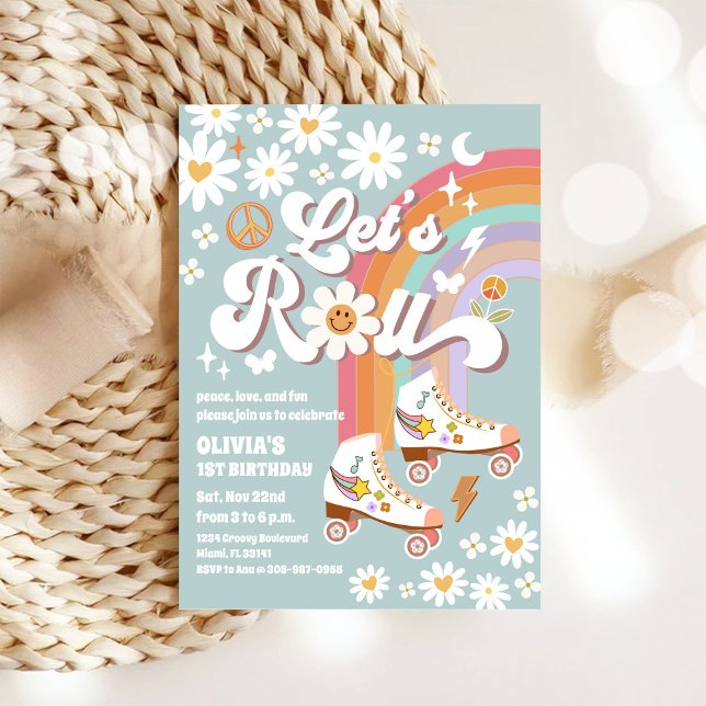Retro Roller Skates Birthday Invitation (Creator Uploaded)