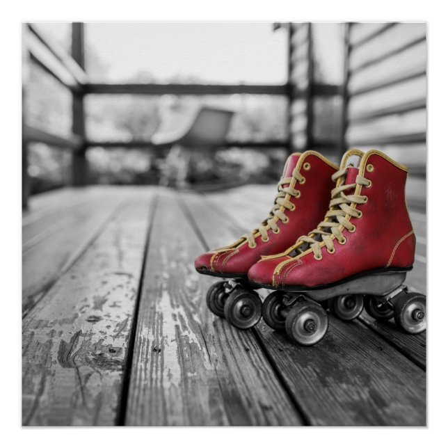 Retro roller skates poster (Front)