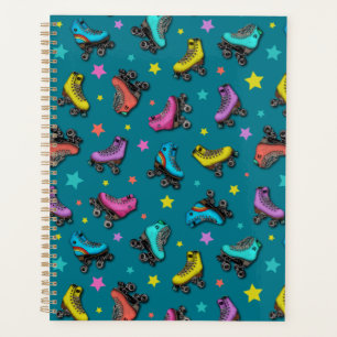 Retro Roller Skates & Stars Planner