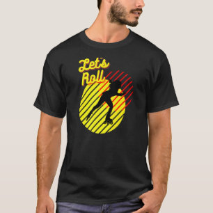 Retro Roller Skating 80's 70's Let's Roll Girl T-Shirt