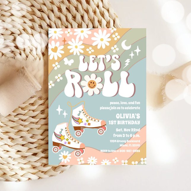 Retro Roller Skating Birthday Invitation (Creator Uploaded)