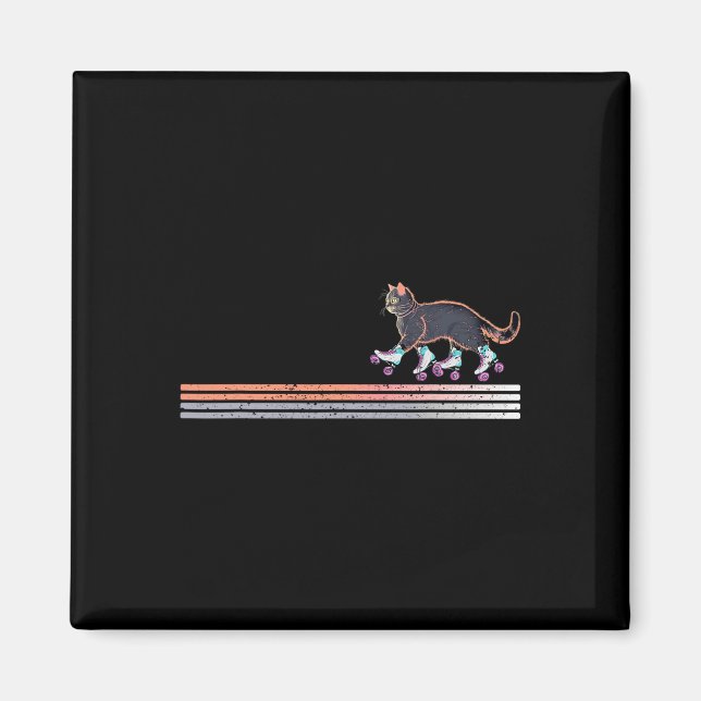 Retro Roller Skating Cats Der Kamala Harris For Pr Magnet (Front)