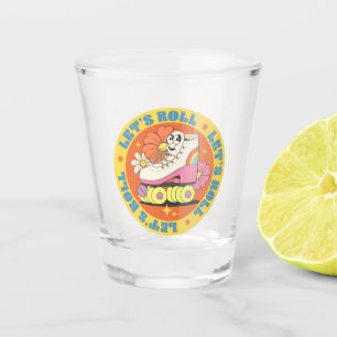Retro Roller Skating  Shot Glass