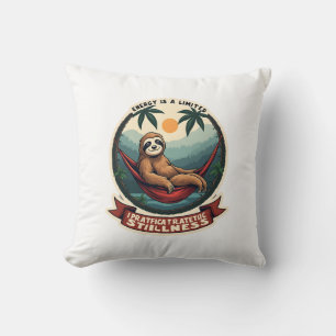 Retro Roller Sloth Vintage Skating Vector Art Cushion