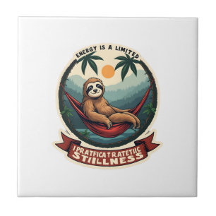 Retro Roller Sloth Vintage Skating Vector Art Tile