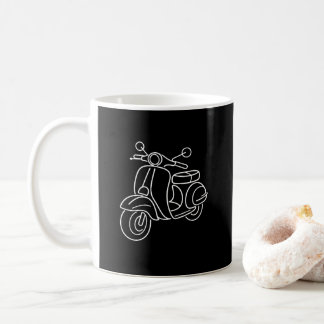 Retro Roller Vintage Scooter Art Coffee Mug