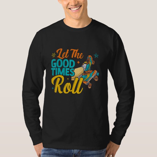 Retro Rollerskates 80's Derby Roller Skating for T T-Shirt (Front)