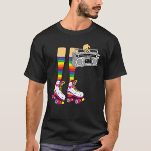 Retro Rollerskates  80's Roller Disco Skating Girl T-Shirt