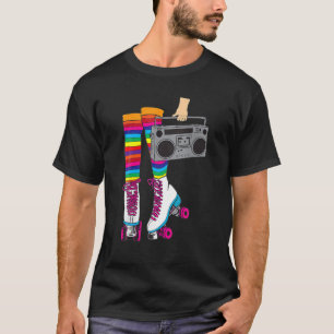 Retro Rollerskates Funny 80'S Roller Disco Skating T-Shirt