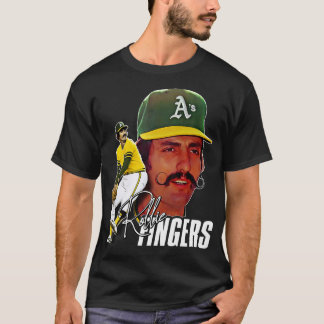 Retro Rollie Fingers Handlebar Tribute T-Shirt